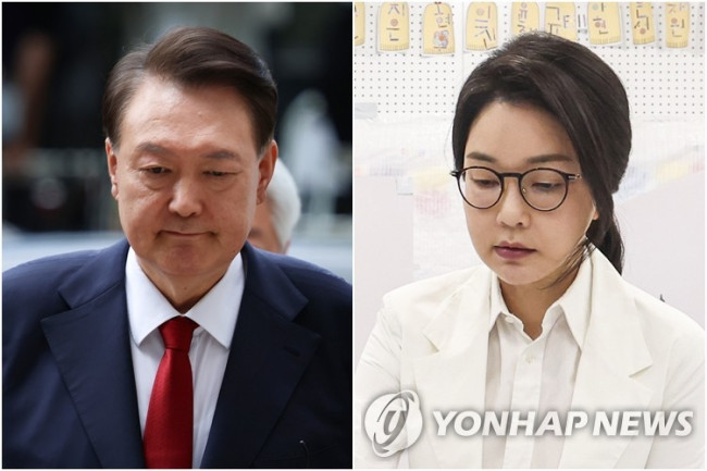 윤석열 전 대통령(왼쪽)과 김건희 여사