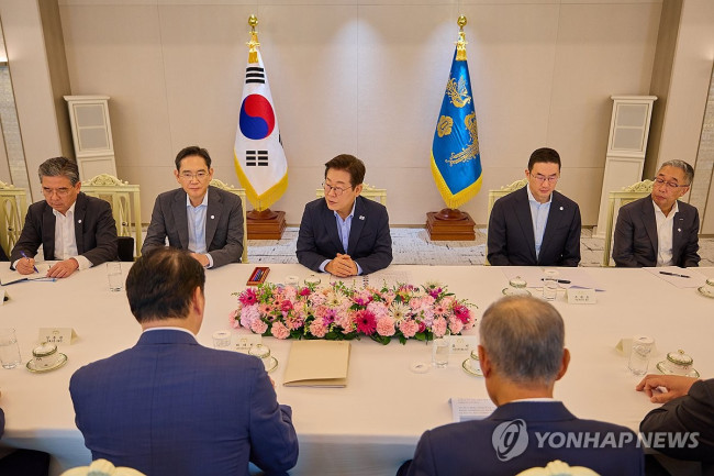 이재명 대통령, 미일 순방 경제인 간담회