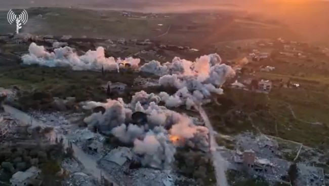 이스라엘군의 헤즈볼라 터널 폭파 순간