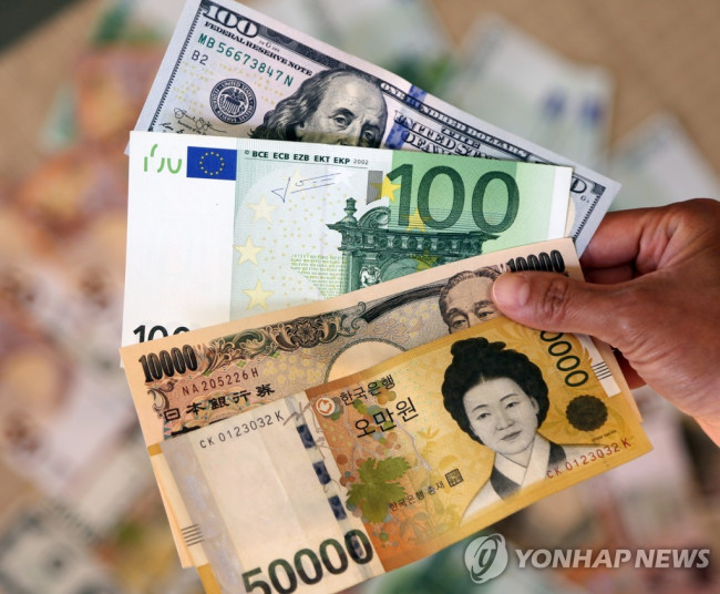 세계 각국 통화(달러·유로·엔·원)
