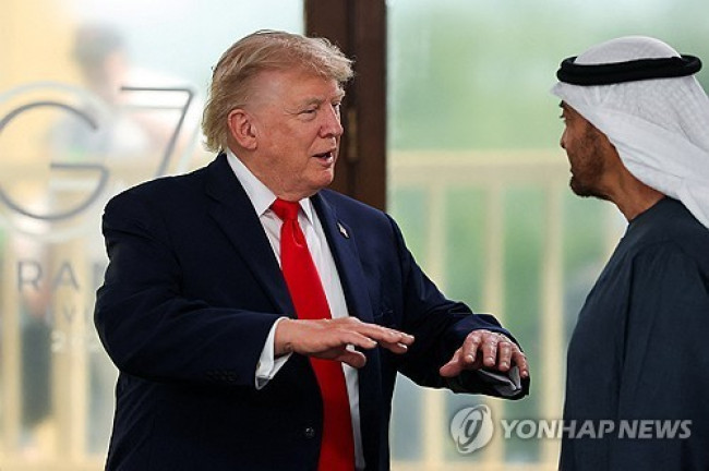 트럼프 미국 대통령과 알나하얀 UAE 대통령